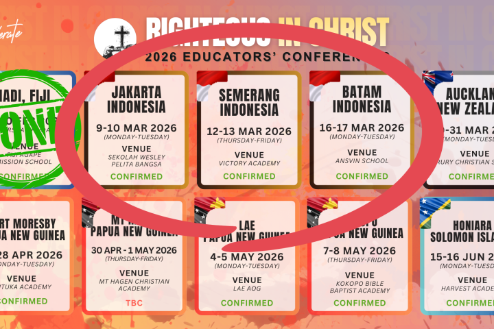 Schedule for the Indonesia Educators Conference mission trip.